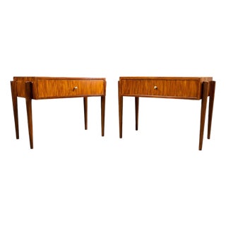 Pair of Brazilian Mid-Century Nightstands in Caviúna Wood, Brazil, 1950s For Sale