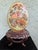 Chinoiserie Large Chinese Hand-Painted Porcelain Decorative Egg With Carved Wood Stand, 14.5”h For Sale - Image 3 of 9