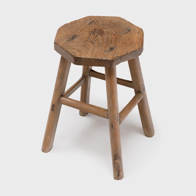 Early 20th Century Pair of Antique Chinese Lucky Eight Stools, Early 20th Century For Sale - Image 5 of 8