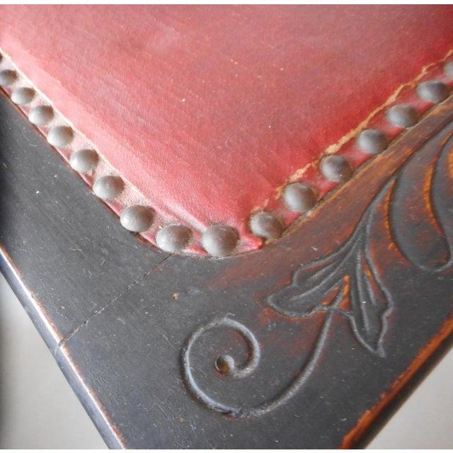 Wood 19th Century Ebonized Chair With Baby Rattle Finials For Sale - Image 7 of 13