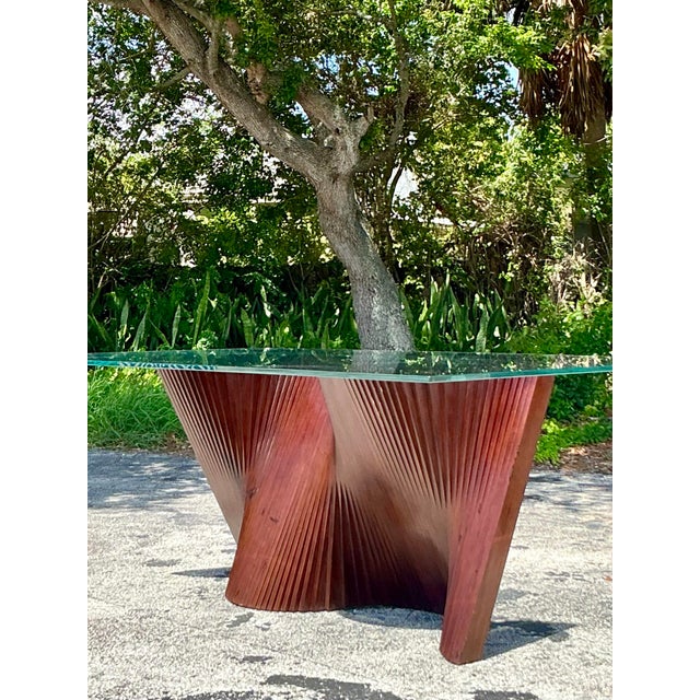Kenneth Cobonpue Vintage Boho Kenneth Cobonpue Wave Dining Table For Sale - Image 4 of 12