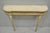 French Vintage French Provincial Louis XVI Distress Cream Painted Wall Console Table For Sale - Image 3 of 15