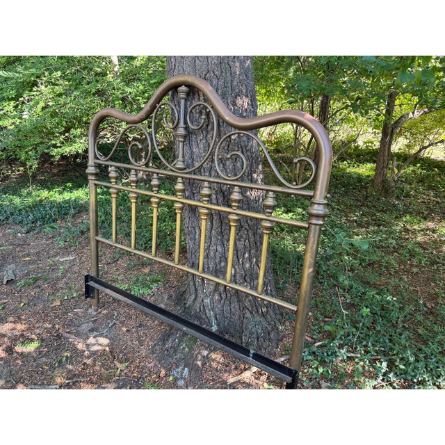 Antique Brass Bed Frame For Sale - Image 4 of 4