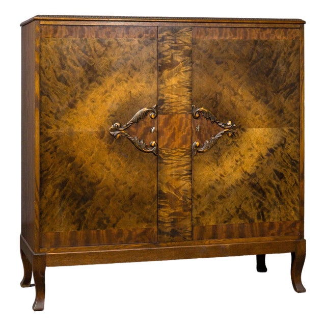 Art Nouveau Highboard in Birch For Sale