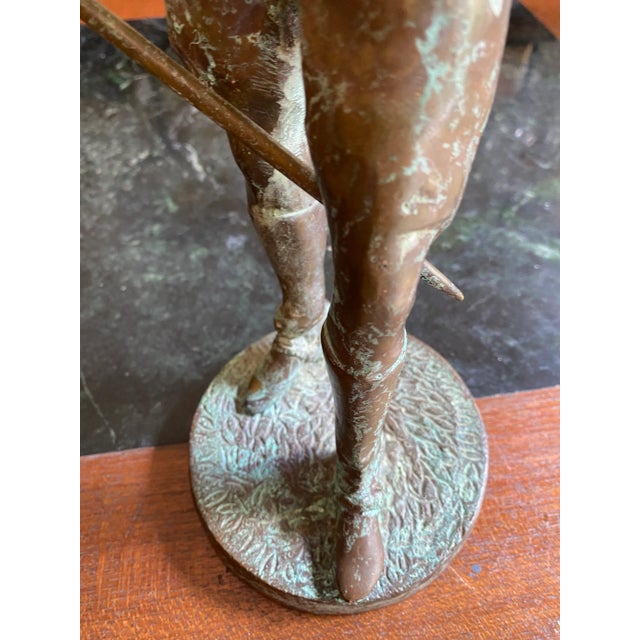 French 1970s Military Soldier Bronze Sculpture on Stand For Sale - Image 3 of 6