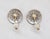 Vintage Signed Boucher Rhodium Plated Round Domed Clip Earrings- 2 PIeces For Sale In Philadelphia - Image 6 of 8
