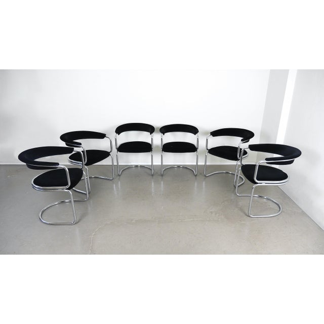 Round Extendable Table and Cantilever Chairs from Läsko, Germany, 1970s, Set of 7 For Sale - Image 18 of 18