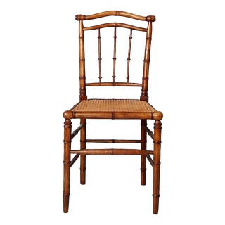 Side Chair in Rattan and Faux Bamboo, 1900s For Sale
