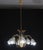 1950 Art Decò Murano Glass and Brass Chandelier, 6 Light For Sale - Image 4 of 18
