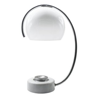 Space Age Table Lamp with Marble Base and Storage Tray, Italy, 1970s For Sale