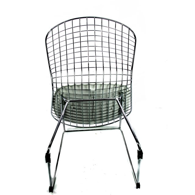 Metal Vintage Mid Century Chrome Mesh Chair For Sale - Image 7 of 8