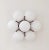 Italian Sakura Bronzed Matte White Globe Flush Mount by Fabio Ltd For Sale - Image 3 of 7