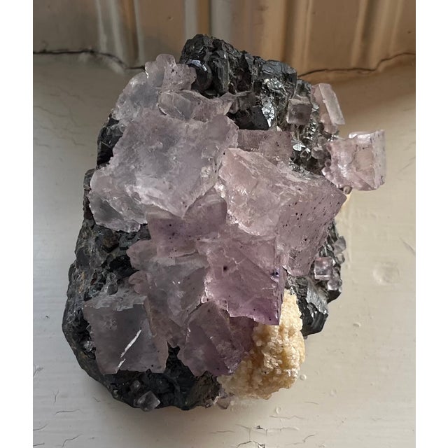 Old Fluorite Mineral Rock Specimen For Sale - Image 12 of 15