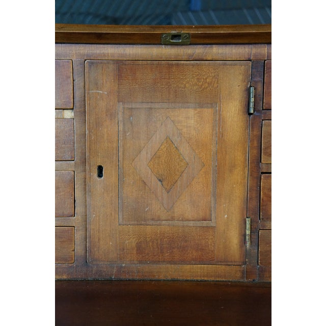 Antique American Federal Hepplewhite Mahogany Slant Drop Front Secretary Desk For Sale - Image 11 of 18