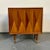 Pair of Danish Mid-Century Modern Style Geometric Nightstands, Walnut, Brass For Sale - Image 10 of 13