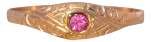 The Middlesborough: Childs Antique Ring in Yellow Gold