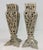 Pair of Antique Victorian Reticulated Open Worked Nickel Plated Brass Vases For Sale - Image 4 of 11