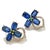 Early 21st Century Bochic "Orient" Diamond, Emerald & Tanzanite Stud Earrings Set 18K Gold&Silver For Sale - Image 5 of 18