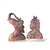 Traditional Ottoman Empire Busts in Hand-Carved Wood, Set of 2 For Sale - Image 3 of 10