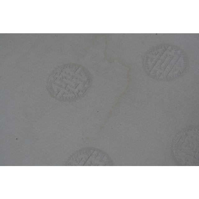 1980s Century Chair Co. Ming Black Lacquer & Brass Horseshoe Back Chair W/ White Seat For Sale - Image 15 of 18