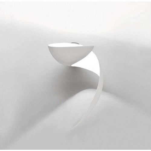 Metal Mid-Century Modern White Flame Wall Lamp by Serge Mouille For Sale - Image 7 of 8