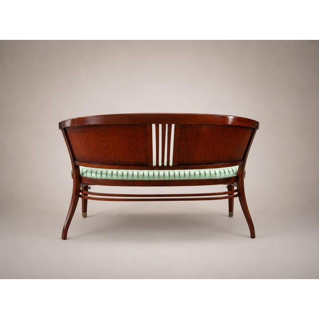 Thonet Viennese Secession Settee by Josef Maria Olbrich for Thonet, 1900s For Sale - Image 4 of 6