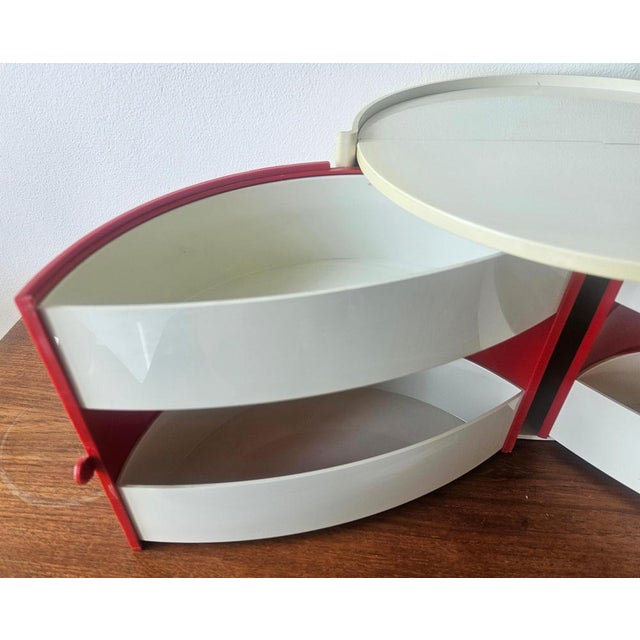 Mid-Century Space Age Table Toiletries Box with Mirror by Plastimat, Italy, 1970s For Sale - Image 6 of 18