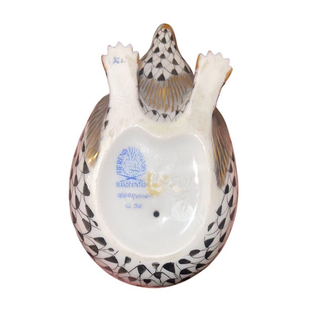 White Late 20th Century Set of Nine Herend Fishnet Porcelain Animal Figurines For Sale - Image 8 of 8