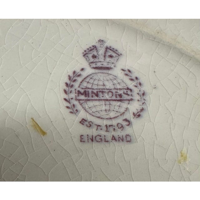 English Late 19th Century Minton’s Fine China “Cockatrice” Plates- Set of 2 For Sale - Image 3 of 5