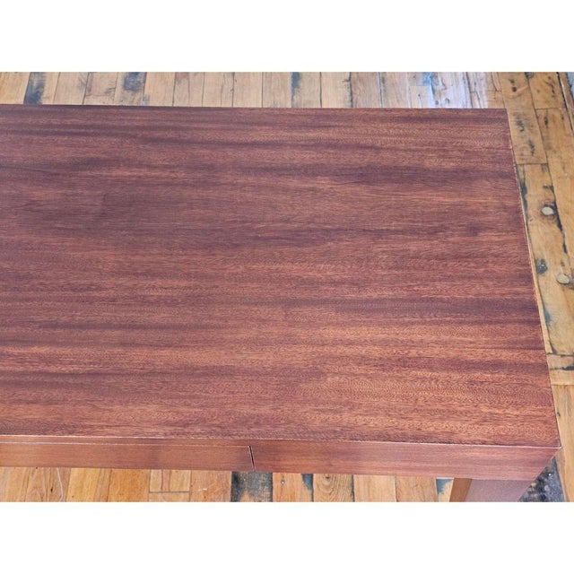 Pair of Midcentury Style Single Drawer Wood Consoles For Sale - Image 4 of 5