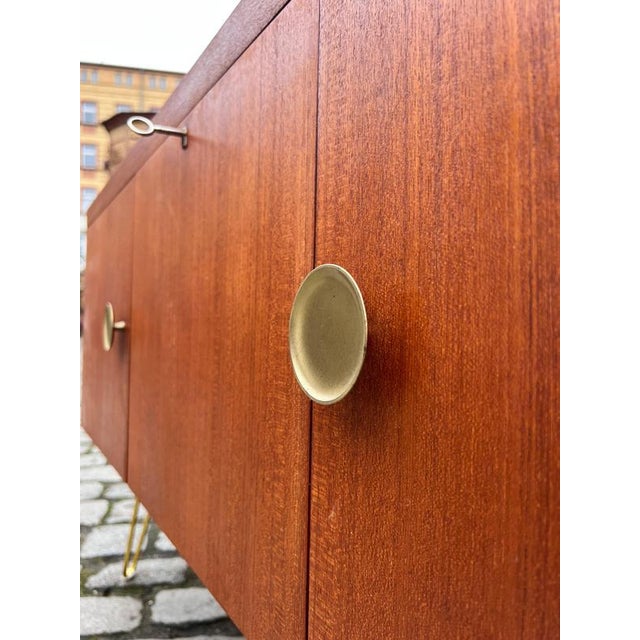 Teak Sideboard with Tiles and Lock For Sale - Image 3 of 11
