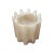 A stunning cylindrical vase with carved ridges, in cream color Onyx. Works as a planter or as a flower vase. It contains a...