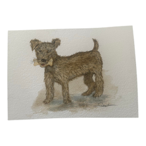 Original Watercolor Dog Painting by Nancy Smith