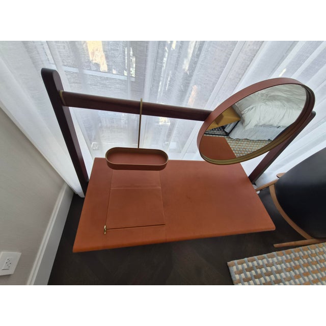 Wood Poltrona Frau Dressing Table For Sale - Image 7 of 9