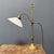 Adjustable Brass Table Lamp with Opaline Glass Shade For Sale - Image 3 of 15