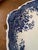 Blue Vintage Villeroy & Boch Fides Blue & White Porcelain Platter Saar Economic Union Era (1947-1956). Mettlach France Marked For Sale - Image 8 of 8
