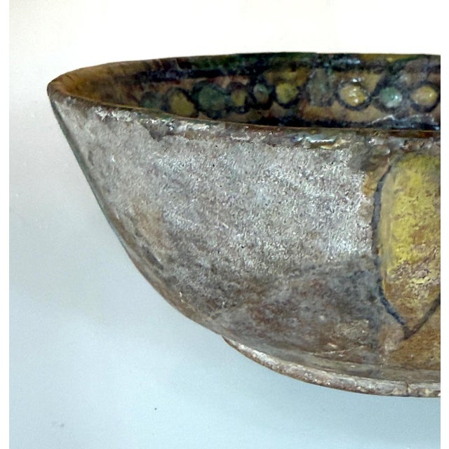 Islamic Buff Ware Slip Paint Ceramic Bowl with Animate Design Nishapur For Sale - Image 16 of 16