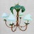 Monumental Sized 6 Light Giant Palm Leaf Tropical Regency Chandelier With Fringe Shades For Sale In West Palm - Image 6 of 8