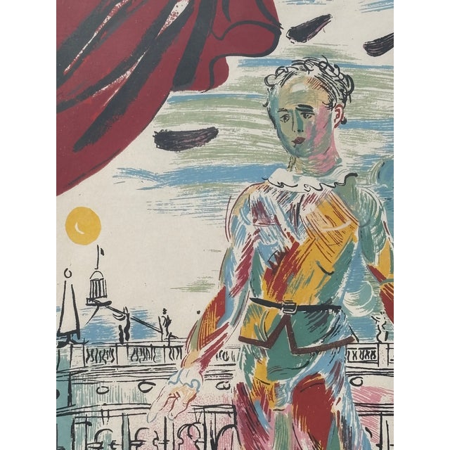 Raoul Dufy - The Harlequin - Original Mid-Century Print With Custom Artisan Frame For Sale - Image 4 of 9