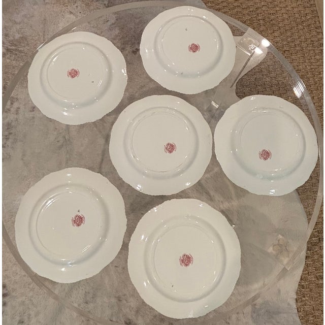 English Chinoiserie Style Red & White Dinner Plates "Cambridge" by Wood & Sons - Set of 6 For Sale In Little Rock - Image 6 of 18