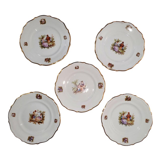 Mid 20th Century Porcelain - c.t. Tielsch Walbrzych (Poland) - 5 Plates For Sale