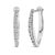 Embrace the essence of enduring elegance with these resplendent hoop earrings, artfully fashioned from lustrous 10K white...