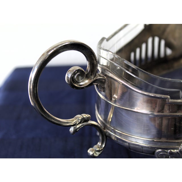 Metal Silver-Tin Jardiniere attributed to Quist, Germany, 1890s For Sale - Image 7 of 11