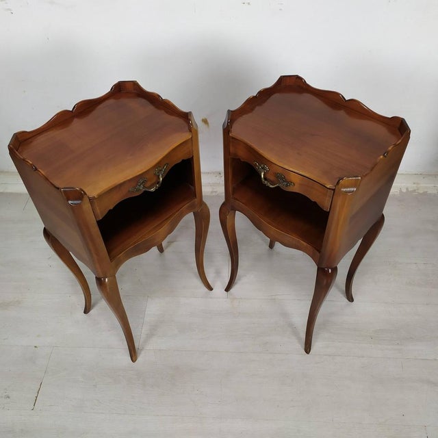Louis XV Nightstands, 1950s, Set of 2 For Sale - Image 6 of 16