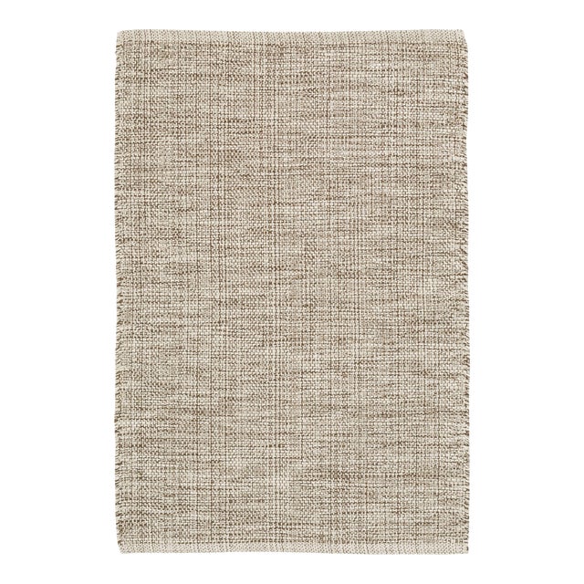 Dash & Albert by Annie Selke Marled Brown Woven Cotton Rug, 6' x 9' For Sale