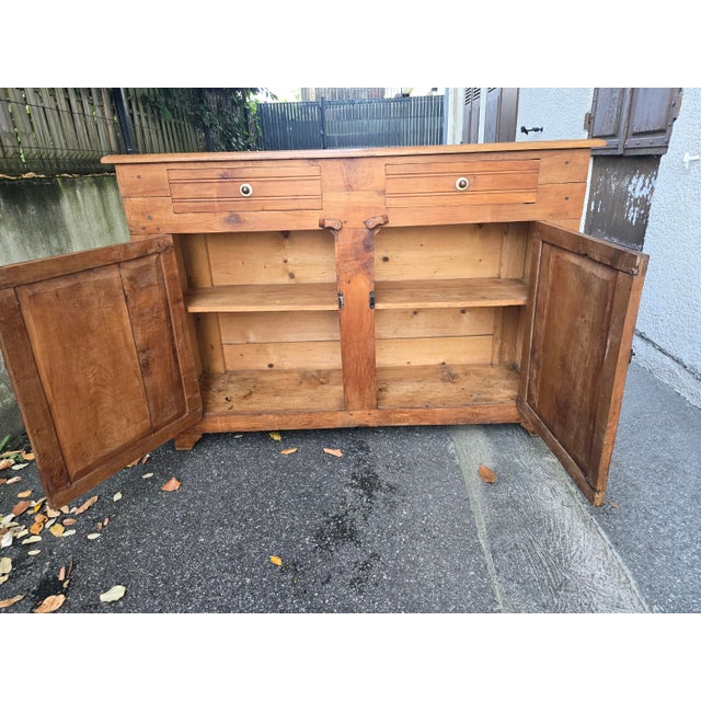 Wood Antique Farmhouse Sideboard in Cherry Wood, 1900 For Sale - Image 7 of 13