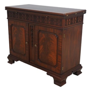 Henkel Harris Chippendale Mahogany Flip Top Server Chest For Sale