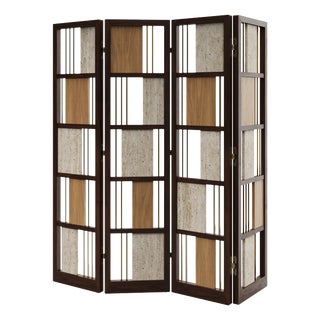 Wordsworth Folding Screen by Wood Tailors Club For Sale