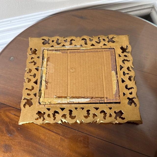 Wood Vintage Italian Still Life Oil Painting Gold Ornate Frame Signed Original For Sale - Image 7 of 7