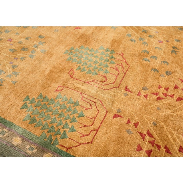 Palace Size Nepalese Tibetan Wool Donegal Style Rug 15' X 22' For Sale - Image 14 of 18